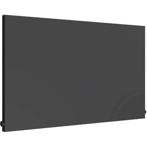 Reina Slimline Horizontal Designer Radiator 600mm H x 1000mm W Textured Matt Anthracite (1/4)