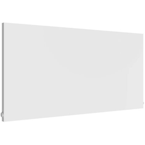 Reina Slimline Horizontal Designer Radiator 600mm H x 1200mm W Textured Matt White (1/5)