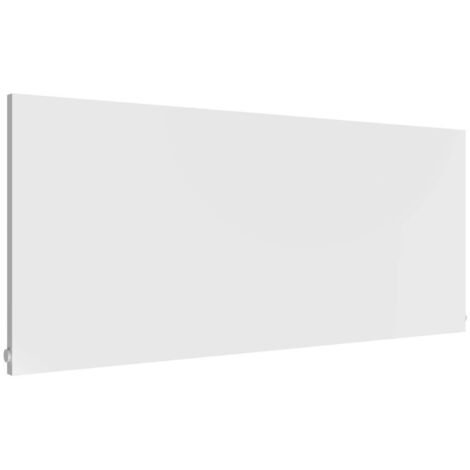 Reina Slimline Horizontal Designer Radiator 600mm H x 1400mm W Textured Matt White (1/5)