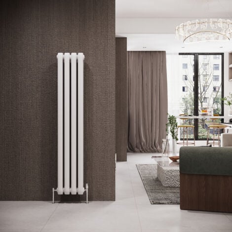 Reina Coneva Vertical Designer Radiator 1500mm H x 300mm W White
