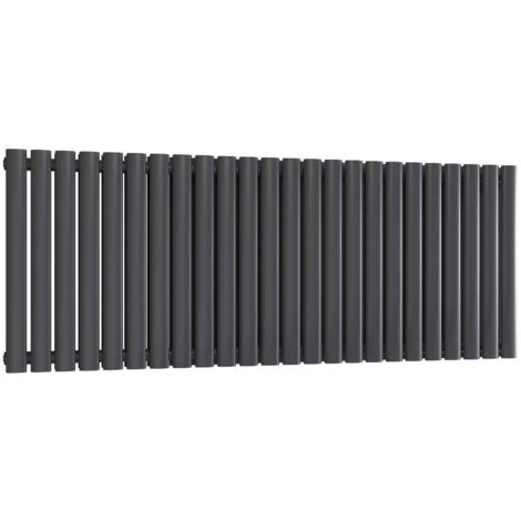 Reina Neva Double Designer Horizontal Radiator 550mm H x 1416mm W Anthracite (1/5)