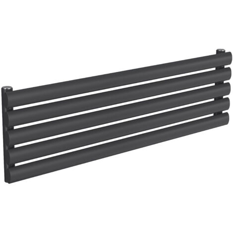 Reina Nevah Single Designer Horizontal Radiator 295mm H x 1000mm W Anthracite