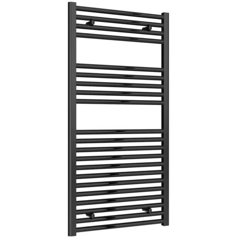 Reina Diva flat heated towel rail 1200mm H x 600mm W – 25mm thick cross-tubes – Compatible with central heating and dual-fuel systems (1/5)