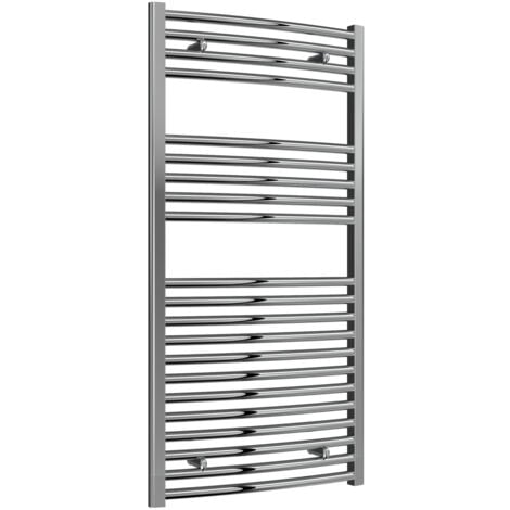 Reina Diva Curved Heated Towel Rail 1200mm H x 600mm W Chrome