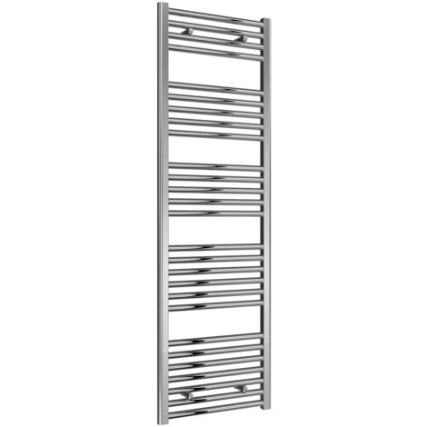 Reina Diva Straight Heated Towel Rail 1600mm H x 600mm W Chrome (1/3)