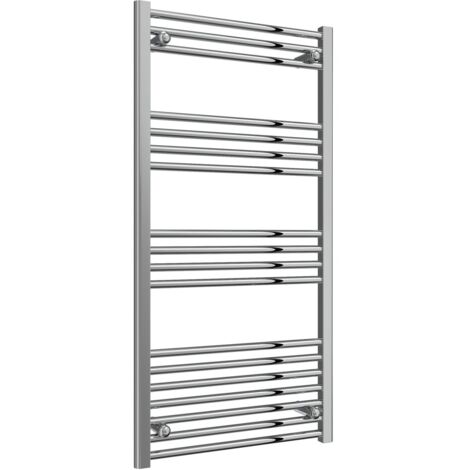 Reina Capo Straight Heated Towel Rail 1200mm H x 600mm W Chrome