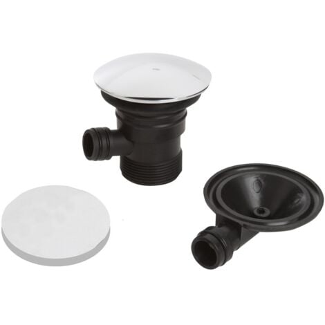 Bristan Round Bath Clicker Waste with Overflow Chrome - Slotted