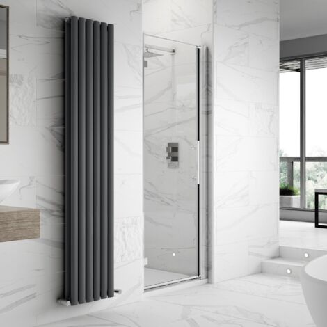 Hudson Reed Apex Chrome 900mm Hinged Shower Door - MH90-E8 (1/5)