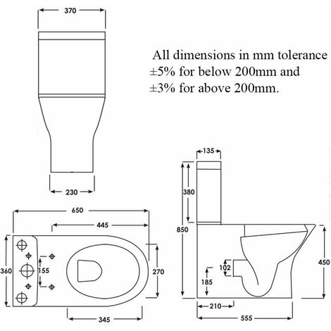 RAK Resort Mini D Shape Rimless Short Projection Close Coupled WC