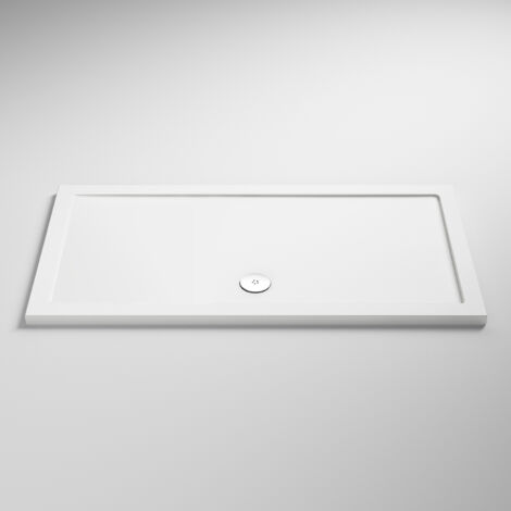 Nuie White 1500mm x 760mm Rectangular Shower Tray with Centre Edge Waste - NTP042 (1/5)
