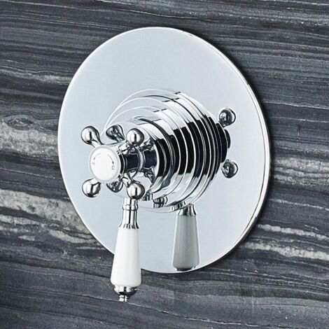 Nuie Victorian Chrome Dual Concealed Thermostatic Shower Valve - A3092C (1/5)