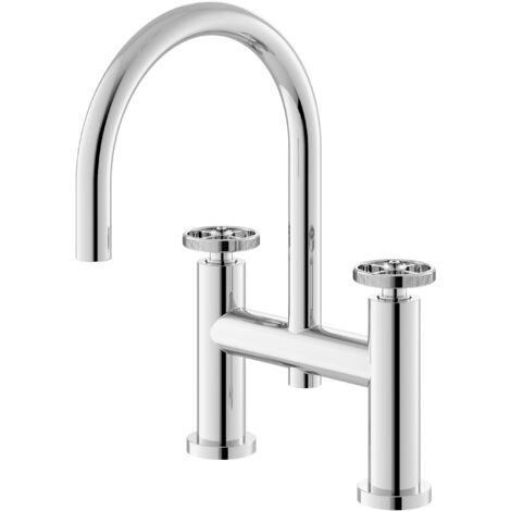 Hudson Reed Revolution Industrial Chrome Bath Filler Tap - TIW353 (1/5)