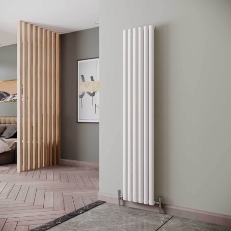 Reina Neva Designer Radiator 1800mm H x 354mm W Single White (1/5)