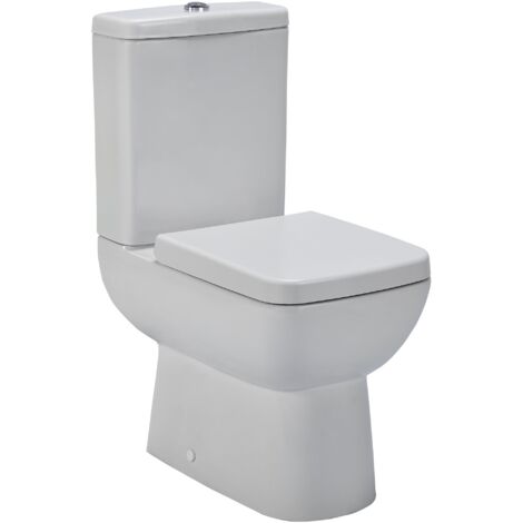 Nuie Ambrose Close Coupled Toilet Push Button Cistern - Soft Close Seat (1/5)