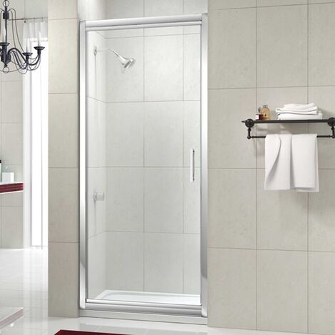 Merlyn 8 Series Infold Shower Door, 700mm Wide, Clear Glass
