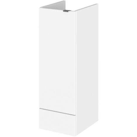 Hudson Reed Fusion Gloss White 300mm Floor Standing Single Door Storage Unit - OFF182 (1/4)