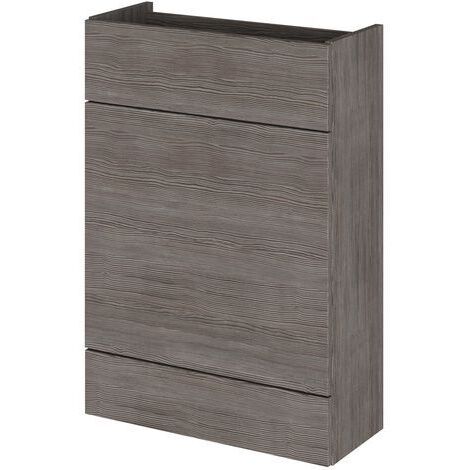 Hudson Reed Fusion Compact Anthracite Woodgrain 600mm Toilet Unit - OFF547 (1/4)