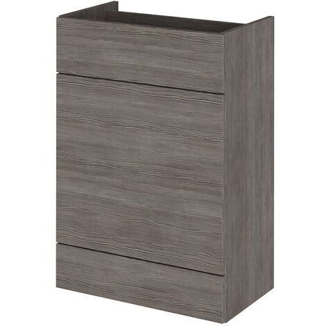 Hudson Reed Fusion WC Unit 600mm Wide - Anthracite Woodgrain (1/4)