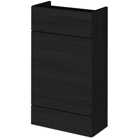 Hudson Reed Fusion Compact WC Unit 500mm Wide - Charcoal Black Woodgrain (1/4)