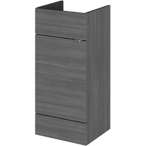 Hudson Reed Fusion vanity unit 400mm wide – Anthracite woodgrain – Soft close doors – Compact design for smaller bathrooms (1/2)