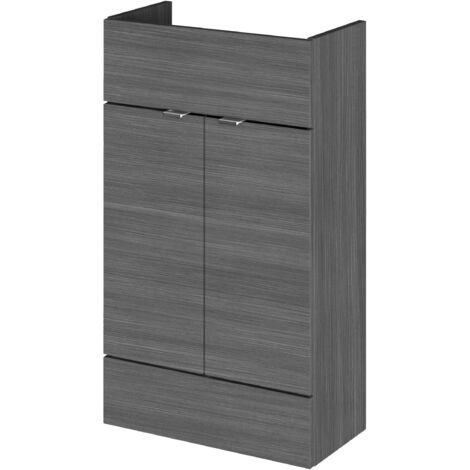Hudson Reed Fusion Compact Vanity Unit 500mm Wide - Anthracite Woodgrain (1/2)