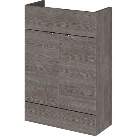 Hudson Reed Fusion Compact Vanity Unit 600mm Wide - Anthracite Woodgrain (1/4)