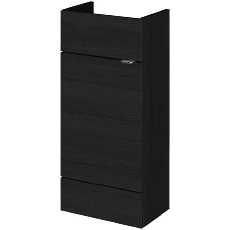 Hudson Reed Fusion Compact Vanity Unit 400mm Wide - Charcoal Black Woodgrain (1/4)