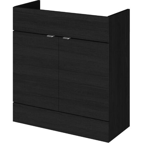 Hudson Reed Fusion Vanity Unit 800mm Wide - Charcoal Black Woodgrain (1/3)