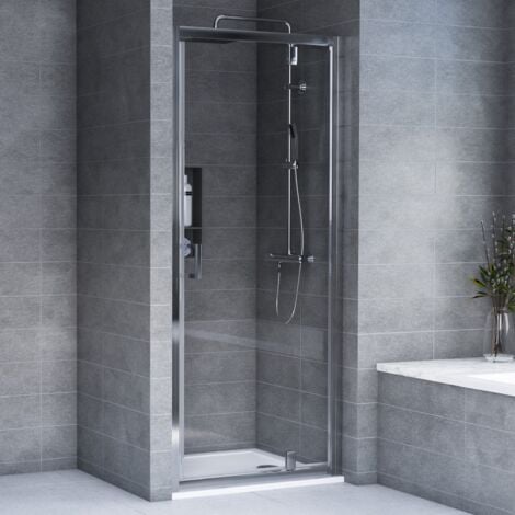 Aqualux Framed 6 Pivot Shower Door 800mm Wide - 6mm Glass