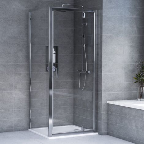 Aqualux Framed 6 Pivot Shower Door 800mm Wide - 6mm Glass