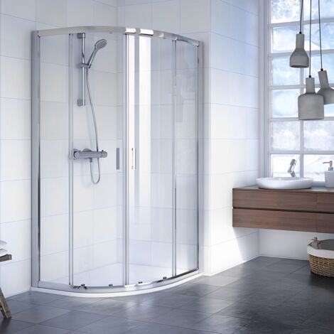 Aqualux Shine 6 Offset Quadrant Shower Enclosure 1000mm x 800mm - 6mm Glass