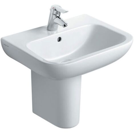 Armitage Shanks Portman 21 Basin with Semi Pedestal 500mm Wide - 1 Tap hole (1/3)