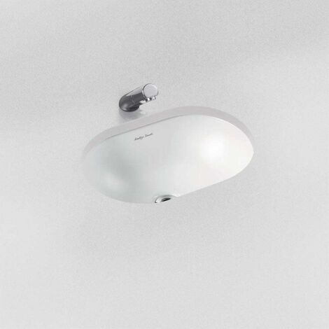 Armitage Shanks Marlow 21 Oval Under Countertop Basin with Overflow 480mm Wide - 0 Tap Hole (1/2)
