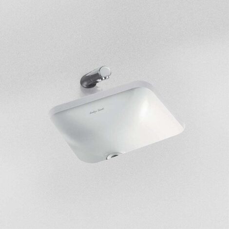 Armitage Shanks Contour 21 Rectangular Under Countertop Basin with Overflow 420mm Wide - 0 Tap Hole (1/2)