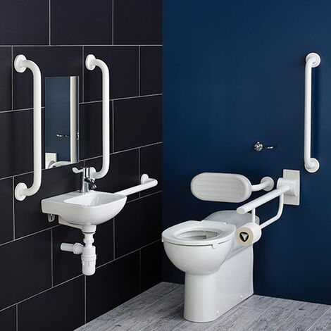 Armitage Shanks Contour 21 Doc M Pack with BTW Disabled Toilet and Basin - White