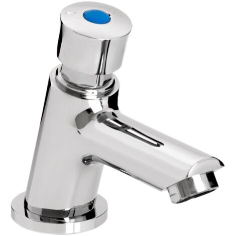 Bristan Z2 LUX Single Luxury Timed Flow Basin Tap with Flow Regulator - Chrome (1/2)