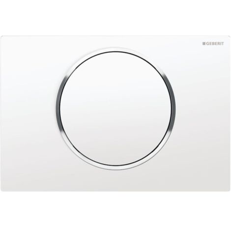 Geberit Sigma10 Single Flush Plate - White/Gloss Chrome