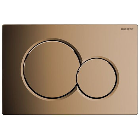 Geberit Flush plate Sigma01 for dual flush, round, galvanized fine brass (115.770.DT.5)
