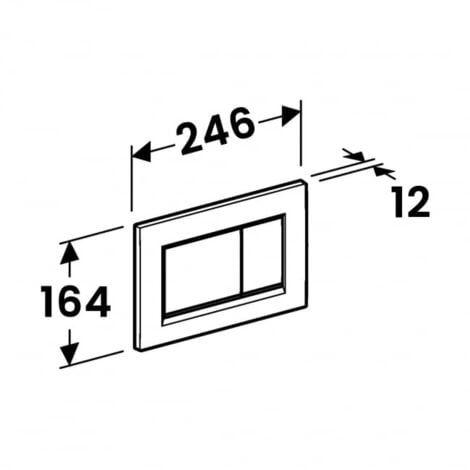 Geberit Sigma30 Dual Flush Plate - Matt Black