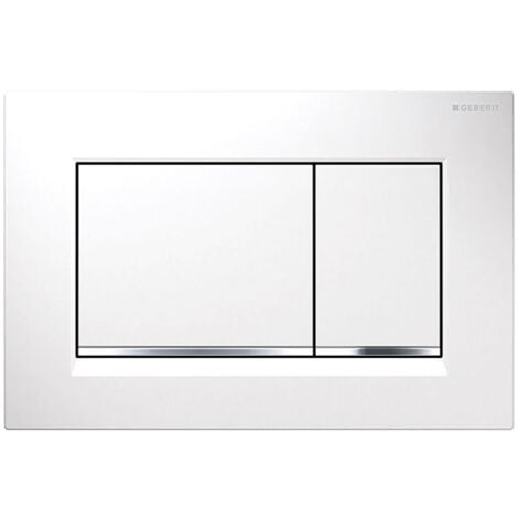 Geberit Sigma30 Dual Flush Plate - White/Gloss Chrome
