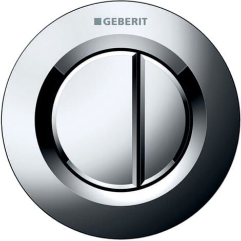 Geberit Type 01 Dual Flush Plate Button for 80mm Concealed Cistern - Gloss Chrome