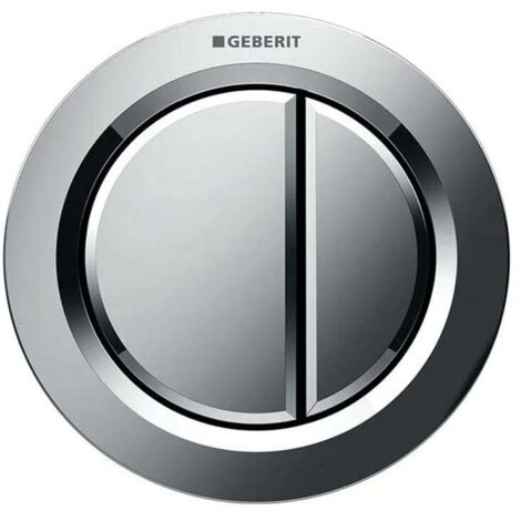 Geberit Type 01 Pneumatic Dual Flush Plate Button for Concealed Cistern - Gloss Chrome