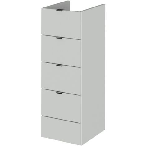 Hudson Reed Fusion Drawer Unit 300mm Wide - Gloss Grey Mist