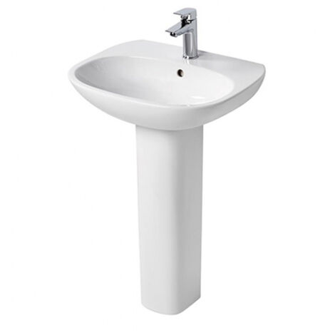 Ideal Standard Tesi Basin and Full Pedestal 600mm Wide 1 Tap Hole (1/5)