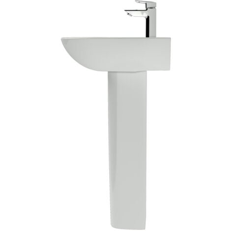 Ideal Standard Tesi Basin And Full Pedestal 500mm Wide 1 Tap Hole