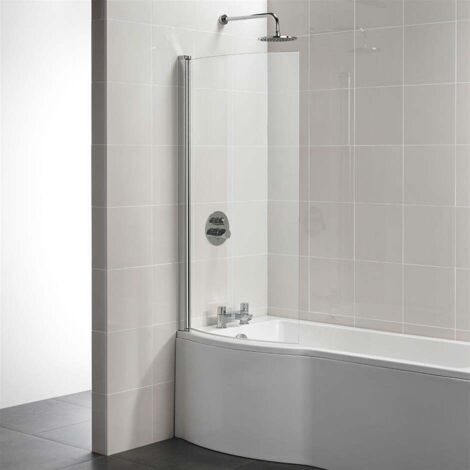 Ideal Standard Tempo Arc Curved Hinged Bath Screen 1400mm H x 820mm W - 5mm Glass (1/4)