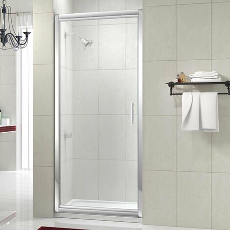 Merlyn 8 Series Infold Shower Door with Tray 800mm Wide - 8mm Glass