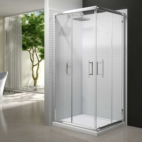 Merlyn 6 Series Corner Entry Shower Enclosure 800mm Wide - Clear Glass