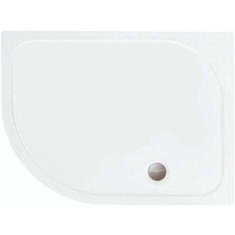 Merlyn MStone Offset Quadrant Shower Tray with Waste 900mm x 760mm Left Handed - Stone Resin