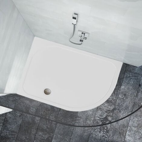 Merlyn MStone Offset Quadrant Shower Tray With Waste 900mm X 760mm ...